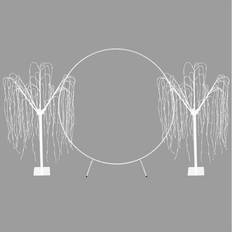 MonsterShop Wedding Moongate White Arch 2m/200cm 2 Willow Light