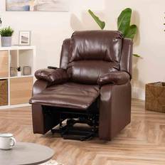 Northfield Dual Motor Massage Heat Riser Recliner Chair Brown