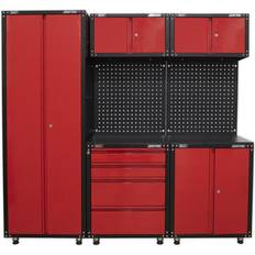 Loops Premium 2m Modular Garage Storage System Heavy Duty Workshop Cabinets