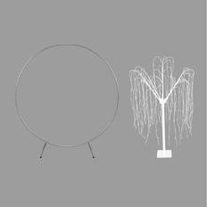 MonsterShop Wedding Moongate Silver Arch 2m/ 200cm Willow