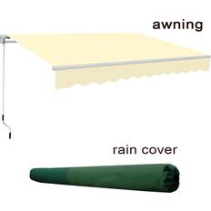 2x1.5m Garden Manual Sun Shade Shelter Retractable Canopy