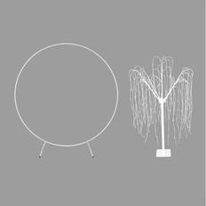 MonsterShop Wedding Moongate White Arch 2m/ 200cm Willow Light