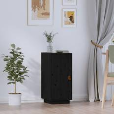 vidaXL Black Wood Pine Sideboard