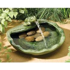 Green Fountains Tranquility Ceramic Frog Solar Powered