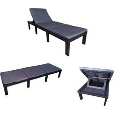 Sunbathing Outdoor Sofas & Benches XXXlutz 2m Black Garden Bench