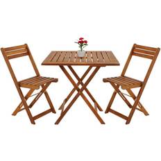 Garden & Outdoor Furniture Deuba 2 Balcony Patio Dining Set