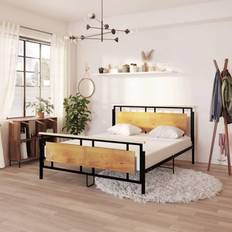 vidaXL Bed Frame Metal Double Bed Base