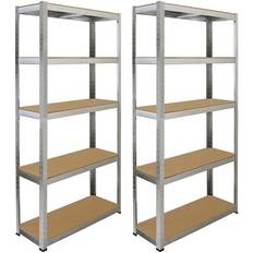 Silver Shelving Systems Monster Racking Galwix Shelving System 90x180cm 2pcs