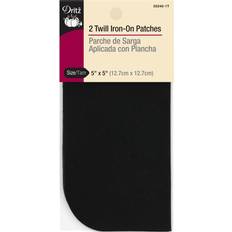 Dritz 2 Black Twill Iron-On Patches