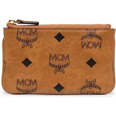 MCM Visetos Original Zip Wallet - Cognac