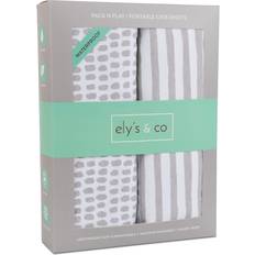 Ely's & Co. Patent Pending Waterproof Pack N Play/Mini Portable Crib Sheet with Mattress Pad Cover