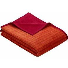 Ibena Jacquard Decke Fano Filz Rot, Orange