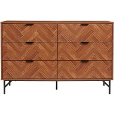 Lloyd Pascal Fulford Dark Chevron Chest of Drawer 120x78cm