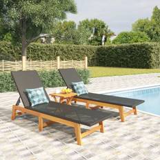 Black Sun Beds vidaXL Sun Loungers 2