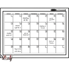 WallPops White Monthly Dry Erase Calendar 91.4x25.4cm