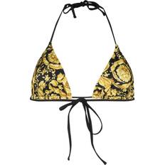 Gold Bikini Tops Versace Underwear Black Barocco Bikini Top A7900 Gold Print