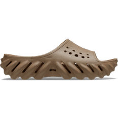 Brown - Women Slides Crocs Echo Slide - Tumbleweed