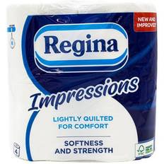 Toilet tissue Regina Toilet Tissue Impressions 3-Ply White Pack of 4 HOREG003