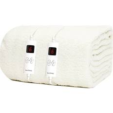 Sweet Dreams Bed Fleece Heated Mattress Blankets White