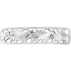 Silver-Tone Barrette with Leaf Motifs