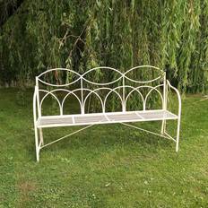 Garden & Outdoor Furniture Ascalon Cream Three Seater Reeded Garden Bench