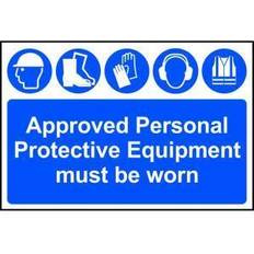 Personal Protective Equipment must be worn Sign Self-Adhesive