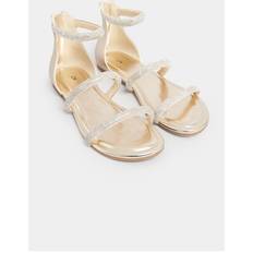 LTS Diamante Strap Flat Sandals