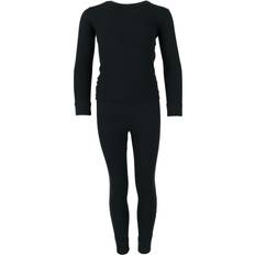 Boys Only Kid's Waffle Thermal Long Underwear Set - Black