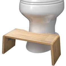 Squatty Potty Folding Bamboo Oslo Toilet Stool Brown