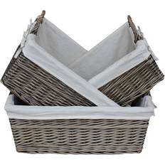 Shallow Lined Antique Wash Basket