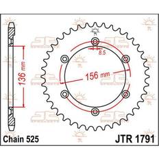 18 - 55 % Motorcycle Tyres JT Sprockets JTR1791.42 42T Steel Rear Sprocket