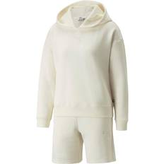 Puma Women's Tracksuit Loungewear 7 Shorts Suit - White