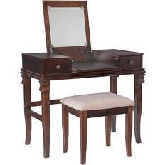 Linon 98373WAL-01-KD-U Angela Dressing Table