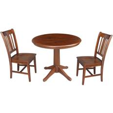 International Concepts Espresso 36-Inch Round Top Dining Set