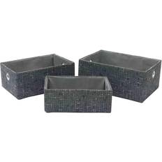 JVL Shadow Rectangular Baskets Grey