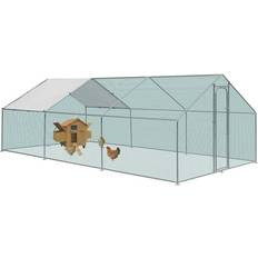 FoxHunter Chicken Run Cage Walk In Coop Poultry Hen Rabbit Kennel