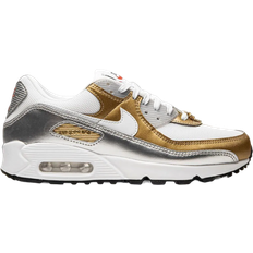 Nike Air Max 90 SE Metallic - W White/Gold-Tone/Wilver-Tone