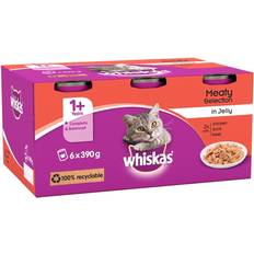 Whiskas Cats - Wet Food Pets Whiskas 1+ Meaty Selection in Jelly Cans 6x390g