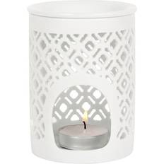 White Oil Lamps Puckator Matte Lattice Cut Burner Oil Lamp