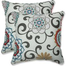 Pillow Perfect Outdoor/Indoor Pom Complete Decoration Pillows Blue, Gray, White, Brown, Orange (46.99x)