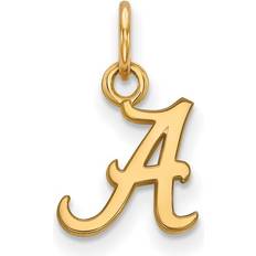 LogoArt 14k Gold Plated Silver U. of Alabama Tiny Initial Charm Pendant instock P23101