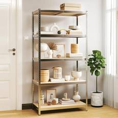 Silver Shelving Systems vidaXL Silver, 100 4-Layer Shelving System