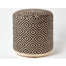 Black Foot Stools Homescapes Aztec Style Jute Beanbag Foot Stool