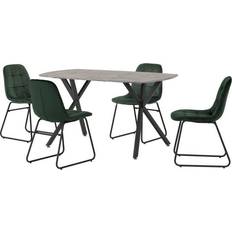 SECONIQUE Emerald Green Velvet Athens Kitchen Chair