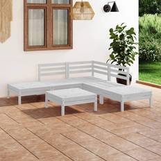 vidaXL Solid Pinewood Garden Outdoor Lounge Set