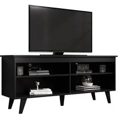 Madesa Cable Management Black TV Bench 136x58cm