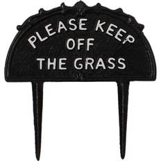 Gardenised Decorative Please Keep Off The Grass Post Ground