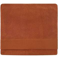 Brown Bath Towels Furn Textured Weave Oxford Panel Bath Towel Brown