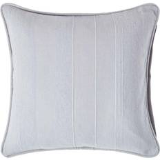 Homescapes 45 Rajput Ribbed Cushion Cover Grey, Silver (45x45cm)