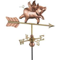 Good Directions Cottage Flying Pig Copper Weathervane